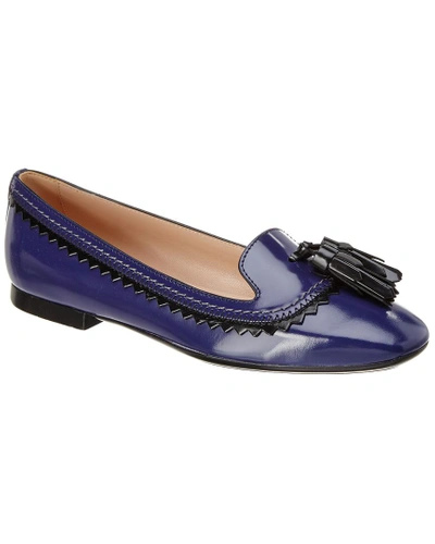 Shop Tod's Tods Patent Tassel Loafer In Blue