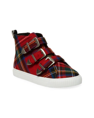 Shop Burberry Printed Leather Low In Nocolor