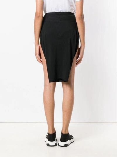 Shop Rick Owens Drkshdw Side Slits Skirt In Black