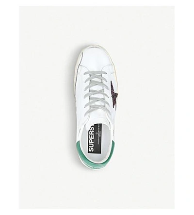 Shop Golden Goose Superstar H17 Leather Trainers In White