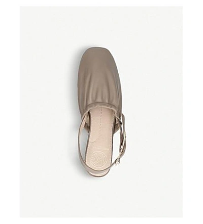 Shop Kg Kurt Geiger Michelle Leather Slingback Loafers In Taupe