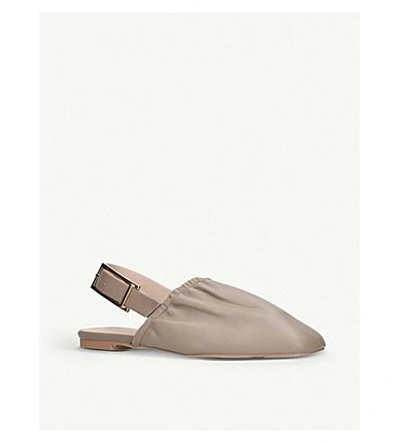 Shop Kg Kurt Geiger Michelle Leather Slingback Loafers In Taupe