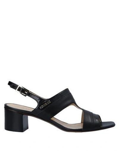 Shop A.testoni Sandals In Black