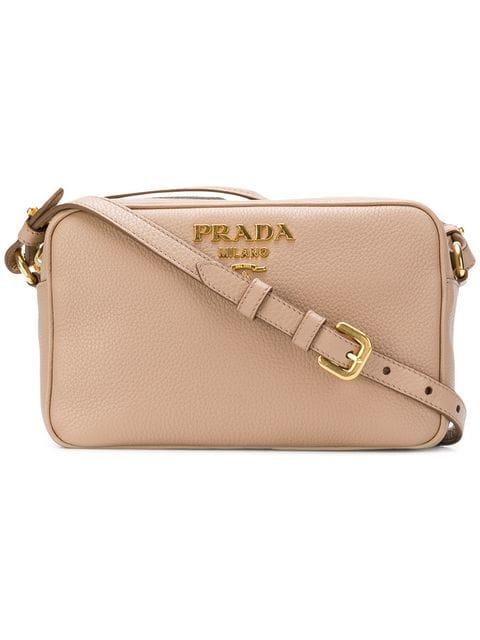 prada logo camera bag