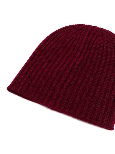 Shop Alex Mill Ribbed Knit Beanie In Red