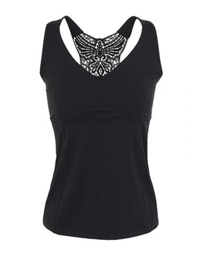 Shop Sàpopa Tulipano Woman Top Black Size L Nylon, Elastane, Polyester