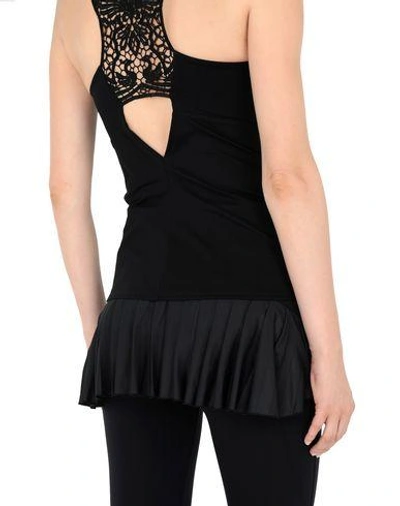 Sàpopa Tulipano Grey Lace Tank Top In Black