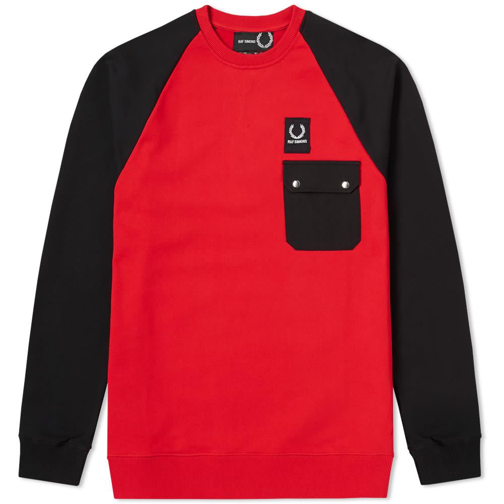 fred perry colour block crew sweatshirt