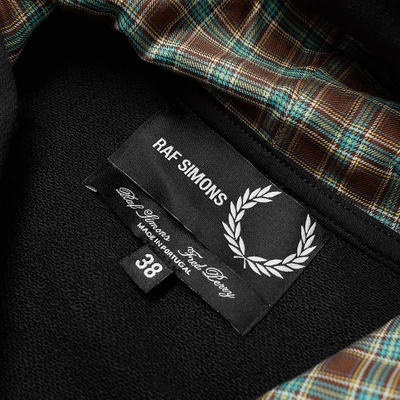 Shop Raf Simons Fred Perry X  Tape Detail Hoody In Black