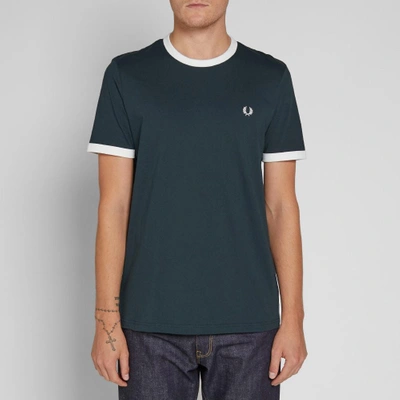 Shop Fred Perry Ringer Tee In Green