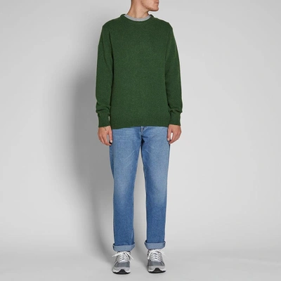 Shop Soulland Giorgio Classic Crew Knit In Green