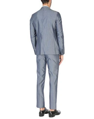 Shop Paoloni Suits In Slate Blue
