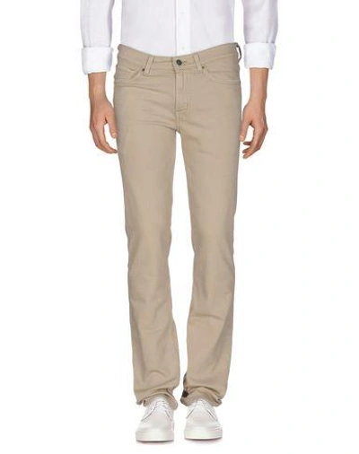 Shop 7 For All Mankind Denim Pants In Beige