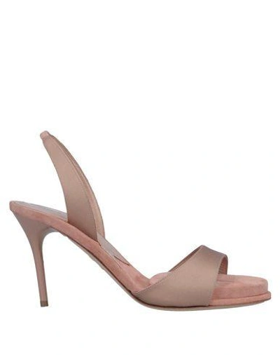 Shop Paul Andrew Sandals In Pale Pink