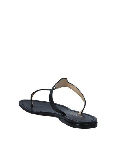 Shop A.testoni Flip Flops In Black