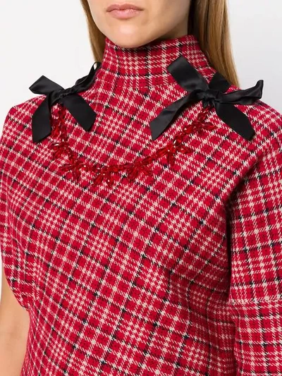 Shop Simone Rocha Bow Necklace In Red