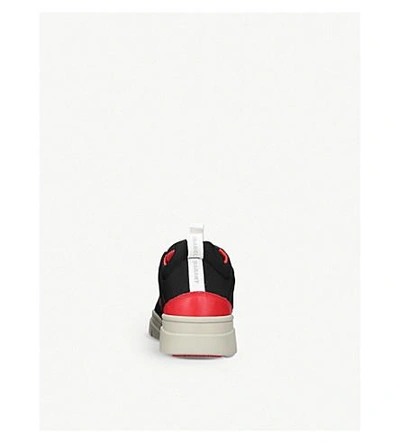 Shop Isabel Marant Kindsay Leather And Neoprene Trainers In Black