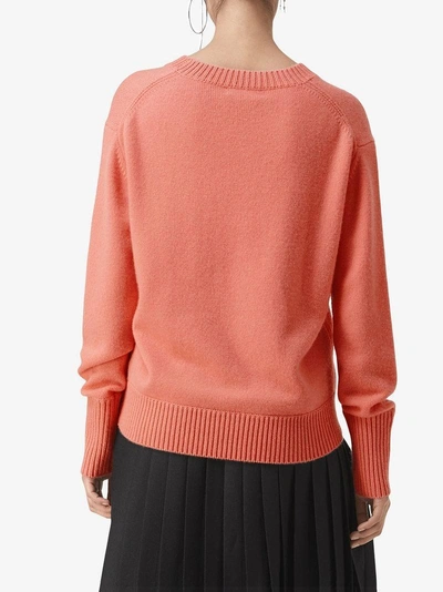 Shop Burberry Pocket Sweater In Pink