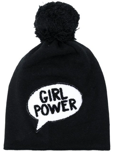 Shop Ultràchic Girl Power Pom-pom Hat - Black