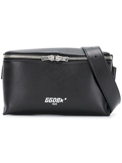 Shop Golden Goose Deluxe Brand Logo Print Belt Bag - Black