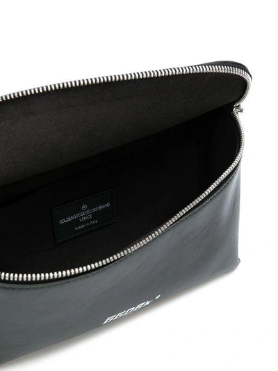 Shop Golden Goose Deluxe Brand Logo Print Belt Bag - Black