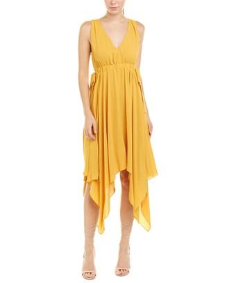 bcbg golden glow handkerchief dress