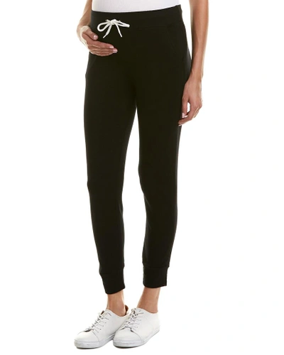 Shop Monrow Maternity Sporty Sweatpant In Black