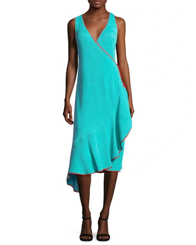 Shop Diane Von Furstenberg Ruffle Midi Dress In Nocolor