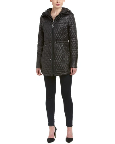 Shop Laundry By Shelli Segal Quilted Coat In Black