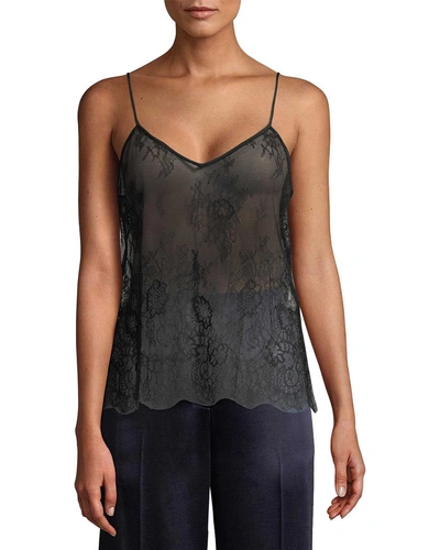 Shop Diane Von Furstenberg Sheer Lace Camisole In Nocolor