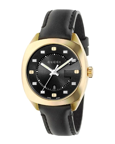 Shop Gucci Unisex Leather Watch In Nocolor