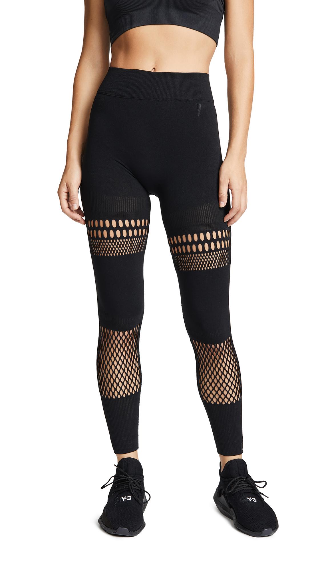 Adidas By Stella Mccartney Yoga Warp Knit Leggings In Black | ModeSens