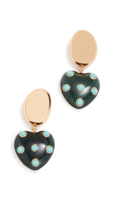 Shop Lizzie Fortunato Amore Earrings In Turquoise/multi