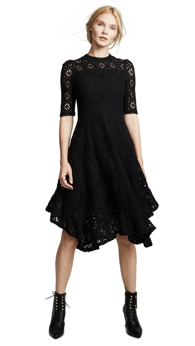Shop See By Chloé Asymmetrical Hem Dress In Black