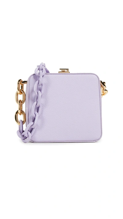 Shop The Volon Cube Chain Bag In Purple