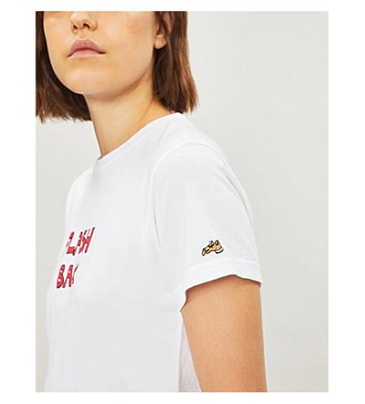 Shop Bella Freud Flash Back-slogan Cotton-jersey T-shirt In White