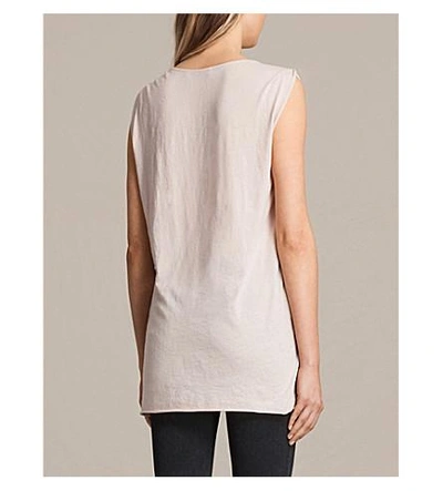 Shop Allsaints Rivi Cotton-blend Vest In Cami Pink