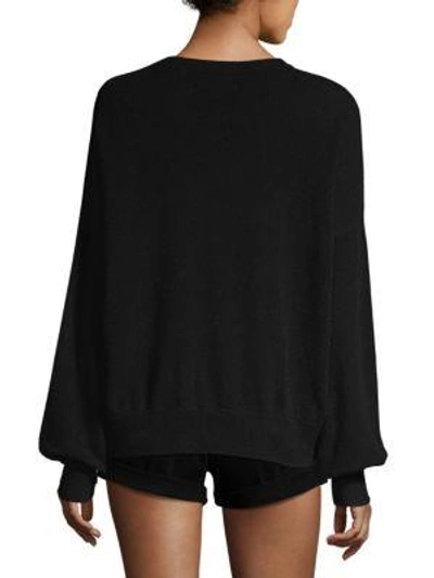 Shop Spiritual Gangster Logo Wool & Cashmere Knit Sweater In Black