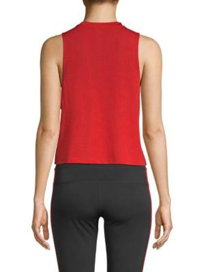 Shop Spiritual Gangster Love Active Crop Tank Top In Love Red