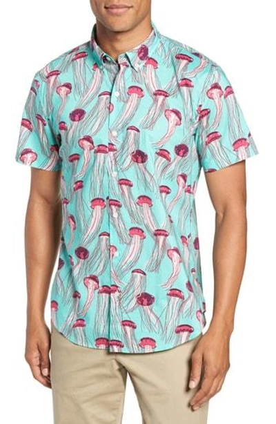 Shop Bonobos Riviera Slim Fit Jellyfish Print Sport Shirt In Jellyfish - Bermuda