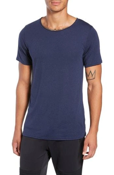 Shop Alo Yoga Ultimate T-shirt In Solid Navy Triblend
