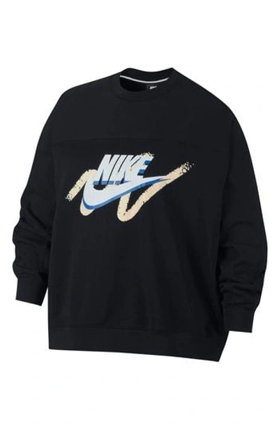 Nike Plus Size Sportswear Logo Sweatshirt In Black | ModeSens