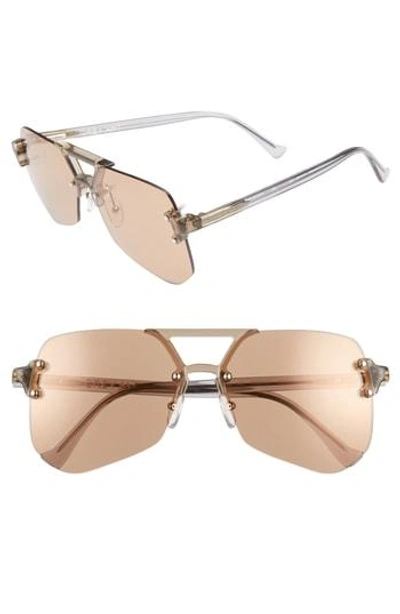 Shop Grey Ant Yesway 60mm Sunglasses - Tan Lens/ Silver Hardware
