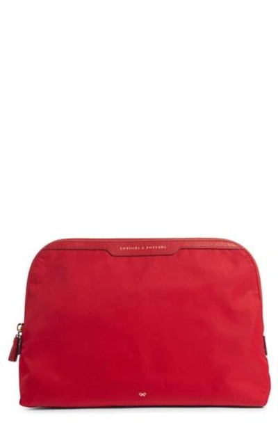 Shop Anya Hindmarch Lotions & Potions Nylon Case - Red