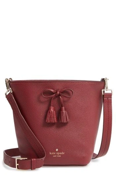 Shop Kate Spade Hayes Street - Vanessa Leather Shoulder Bag - Red In Sienna
