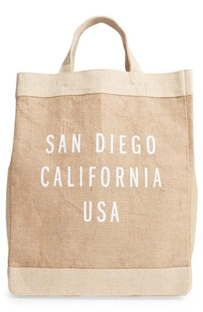 Shop Apolis San Diego Simple Market Bag - Brown In Natural