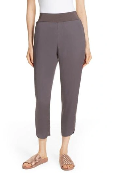 Shop Ted Baker Madiy Satin Side Stripe Jogger In Charcoal