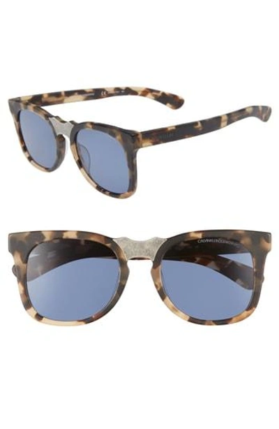 Shop Calvin Klein 52mm Retro Sunglasses - Mate Khaki Tortoise