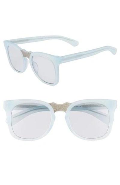 Shop Calvin Klein 52mm Retro Sunglasses - Milky Light Blue