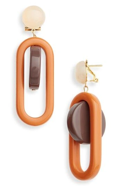 Shop Rachel Comey Lohr Drop Earrings In Orange-taupe